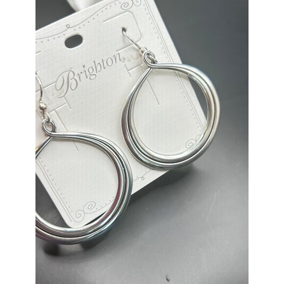 Brighton Silver Hoop Earrings - Picture 2 of 5